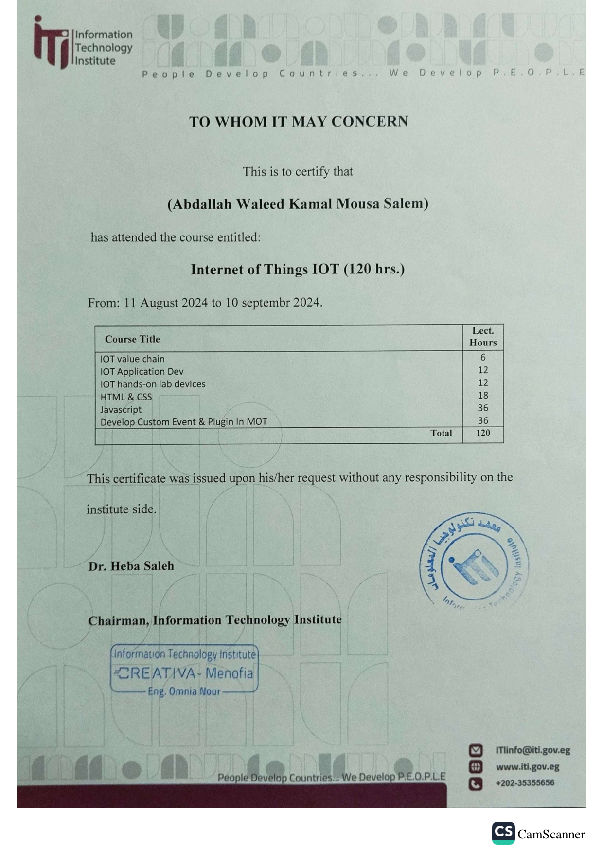 Certificate IoT Applications Developer