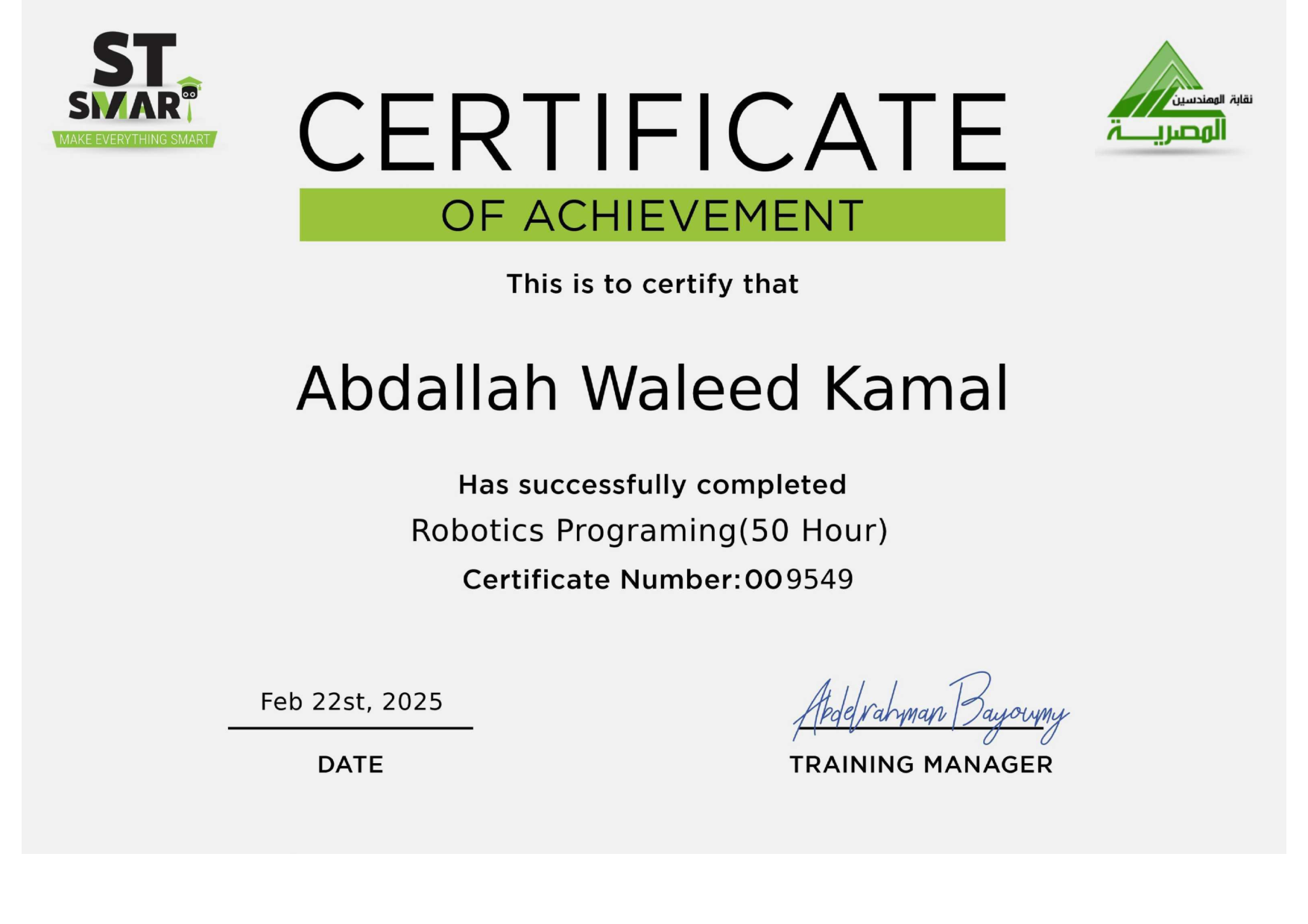 Robotics programming