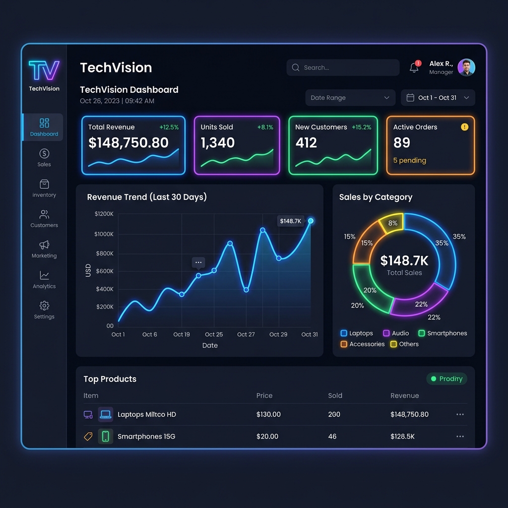 TechVision Sales Dashboard